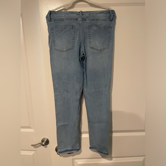 Joe fresh blue jeans with brown stitching down middle of both legs. - Picture 2 of 2